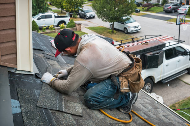 Professional Flat Roof Repair technician working in Keansburg, NJ